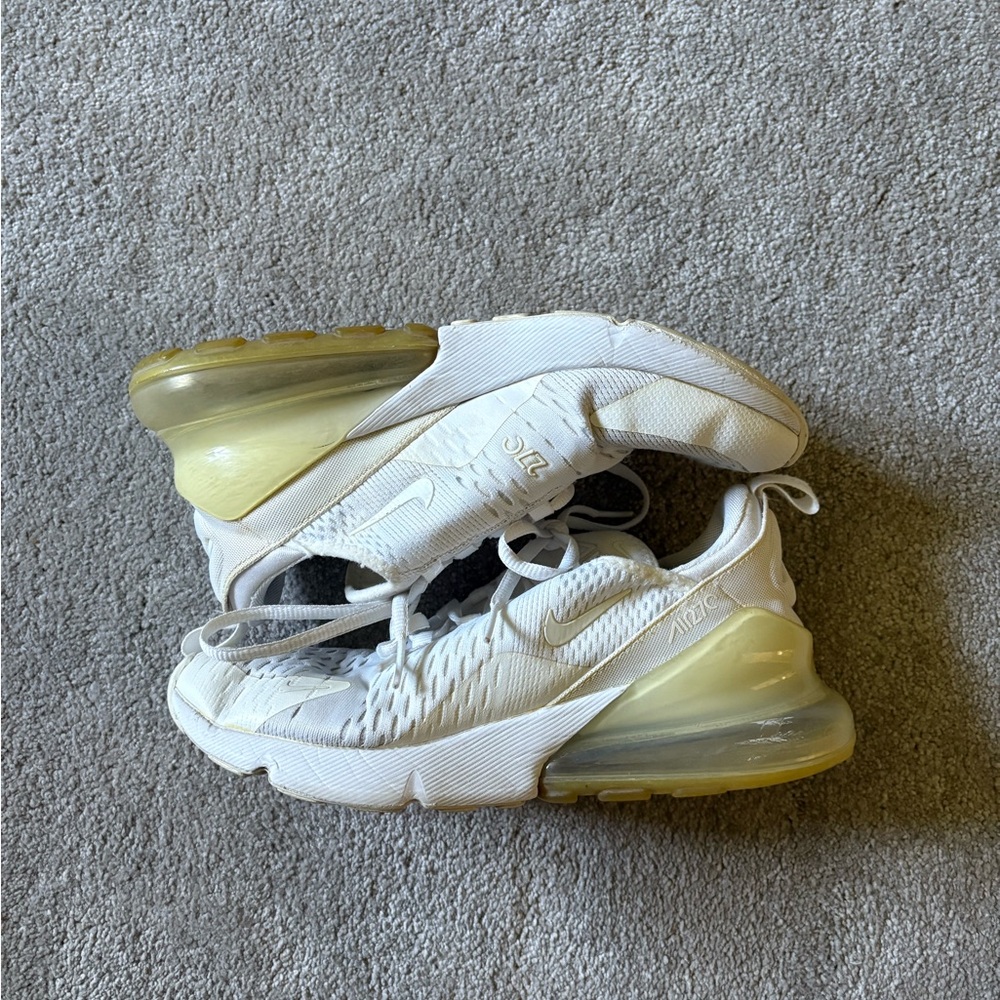Nike Air Max 270 White with Yellow Soles